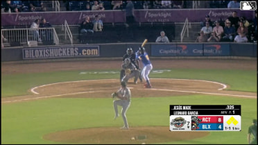 Jesús Made lines into a double play, third baseman Harold Coll to first baseman Tucker Flint. Dylan O'Rae out at 1st.