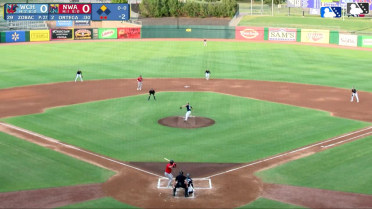 Jorel Ortega singles on a sharp line drive to left fielder Spencer Nivens. Caden Kendle scores.