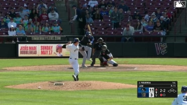 Derlin Figueroa homers (5) on a fly ball to left center field.