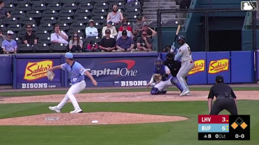 Liover Peguero grounds into a double play, second baseman Josh Rivera to first baseman Riley Tirotta. Felix Reyes scores. Gabriel Rincones Jr. out at 2nd. Liover Peguero out at 1st.