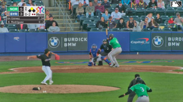 Johnathan Rodríguez doubles (12) on a sharp line drive to center fielder Nick Morabito. Jud Fabian scores.