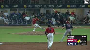 Andy Yerzy singles on a line drive to right fielder Akil Baddoo. Chase Davis scores. Zach Levenson to 3rd.