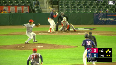 Patrick Winkel singles on a fly ball to left fielder Jose Ramos. Sean Keys scores. Jorge Burgos scores. Patrick Winkel to 2nd.