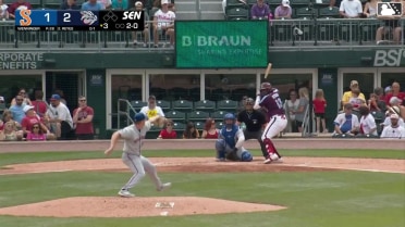 Felix Reyes homers (18) on a line drive to left center field.