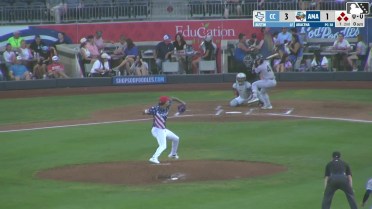 Trevor Austin singles on a sharp line drive to left fielder Junior Franco. Alberto Hernandez scores. Hector Salas to 3rd. Justin Thomas Jr. to 2nd.