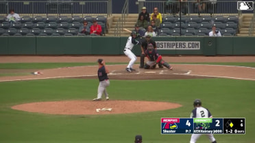 DaShawn Keirsey Jr. doubles (1) on a line drive to center fielder Matt Koperniak. Jair Camargo scores. Aaron Schunk scores.