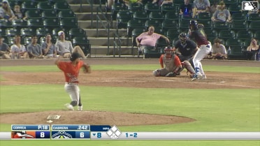 Roni Cabrera homers (4) on a fly ball to left field.