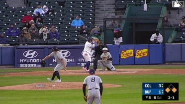 Carlos Mendoza singles on a soft ground ball to catcher Kody Huff. Rafael Lantigua scores. Adam Hackenberg to 2nd.