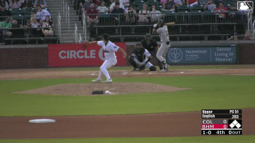 Tristin English homers (4) on a fly ball to left field.