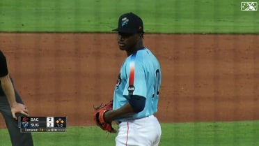 Misael Tamarez strikes out his seventh batter