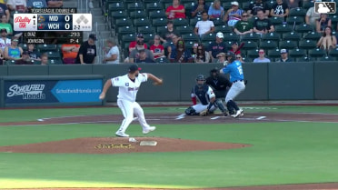 Davis Diaz homers (4) on a fly ball to left center field.