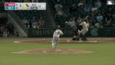 Dru Baker singles on a line drive to left fielder Nelson Velázquez. Mario Camilletti scores.