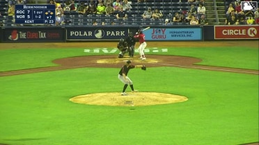 Vinny Capra out on a sacrifice fly to right fielder Robert Hassell III. Kristian Campbell scores.