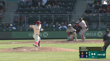 Yolmer Sánchez picked off and caught stealing home, catcher Willie MacIver to third baseman Andy Ibáñez to catcher Willie MacIver to shortstop Leo Rivas.