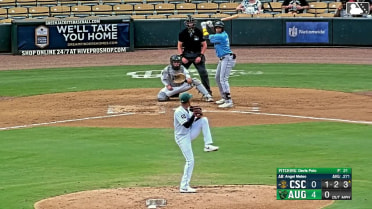 Angel Mateo homers (4) on a line drive to left field.