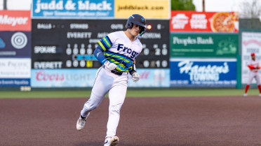 Josh Caron homers (3) on a fly ball to left center field.