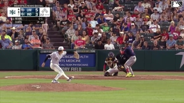 Dylan Moore homers (8) on a fly ball to left field.