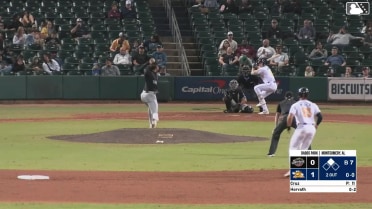 Mac Horvath singles on a line drive to center fielder Eduardo Garcia. Kenny Piper scores.