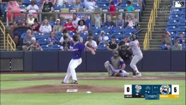 Myles Naylor homers (4) on a fly ball to left field.