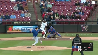 Koen Moreno In play, run(s) to Josh Adamczewski