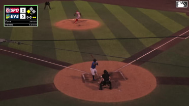 Ricardo Cova singles on a line drive to center fielder Roldy Brito. Brandon Eike scores.