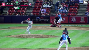 Alan Espinal singles on a line drive to left fielder Brennan Orf. Ethan Hedges scores.