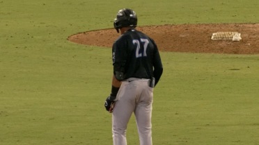 Yostin Pena rips a game-tying double for Tampa