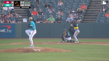 Justice Bigbie singles on a line drive to right fielder Fernando Peguero. Peyton Graham scores.