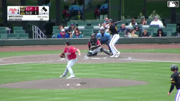 Bryce Teodosio doubles (1) on a line drive to right fielder Jase Bowen. Trey Mancini scores. Nelson Rada to 3rd.
