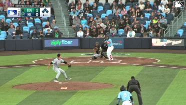 Adrian De Leon out on a sacrifice bunt, catcher Charlie Muniz to first baseman Robert Hipwell. Ivan Luciano scores. Modeifi Marte to 3rd. Yerald Nin to 2nd.