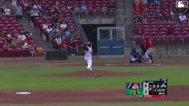 José Suárez called out on strikes.