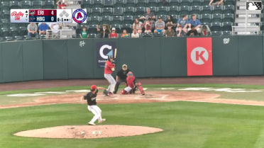 Izaac Pacheco homers (11) on a fly ball to right field.