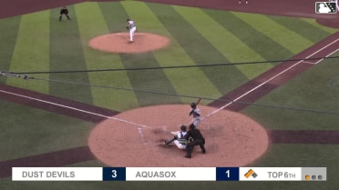Anthony Scull singles on a ground ball to left fielder Curtis Washington Jr. Juan Flores scores. Ryan Nicholson to 3rd.