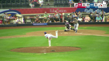 Josh Hood homers (7) on a fly ball to right field. Jared Sundstrom scores.
