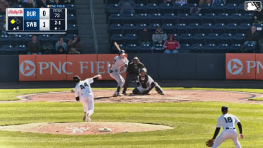 Logan Davidson homers (1) on a fly ball to right center field. Blake Sabol scores.