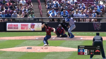 Drew Bowser grounds into a double play, shortstop Luiyin Alastre to second baseman Juan Baez to first baseman Tayden Hall. Alex Madera out at 2nd. Drew Bowser out at 1st.