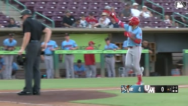 Christian Moore hits a home run
