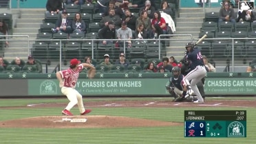 Jose Fernandez homers (2) on a line drive to center field.