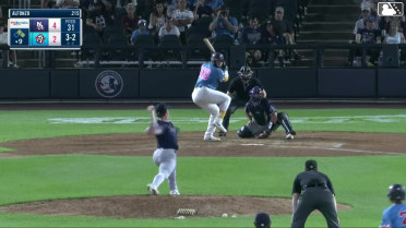 Omar Alfonzo homers (10) on a fly ball to right center field. Core Jackson scores. Roderick Arias scores.