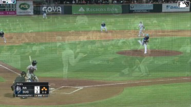 Cameron Cauley singles on a line drive to right fielder Taylor Trammell. Jonah Bride scores. Justin Foscue to 3rd. Trevor Hauver to 2nd.