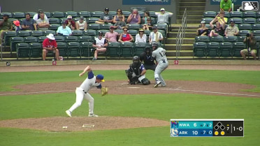 Omar Hernandez homers (3) on a fly ball to left field.