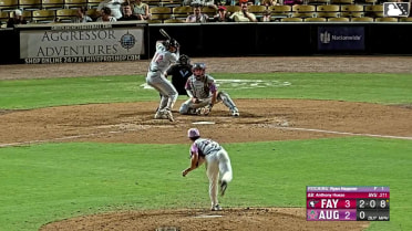 Anthony Huezo homers (1) on a fly ball to right field.