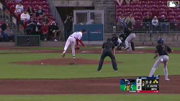 Ramon Ramirez doubles (2) on a ground ball to center fielder Khadim Diaw. Nolan Sailors scores. Asbel Gonzalez scores.