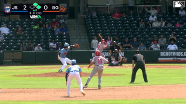 Luke Davis doubles (2) on a fly ball to center fielder Theo Gillen. Jose Colmenares scores. Devin Saltiban to 3rd.