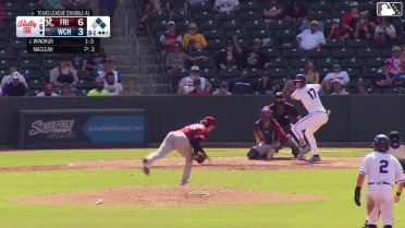 Brandon Winokur singles on a sharp line drive to left fielder Marcus Lee Sang. Quinn McDaniel scores. Garrett Spain to 3rd. Brandon Winokur to 2nd. Brandon Winokur advances to 2nd, on a fielding error by left fielder Marcus Lee Sang.