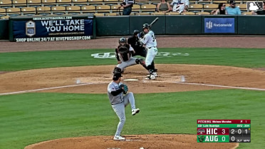 Luis Guanipa homers (10) on a fly ball to left center field.