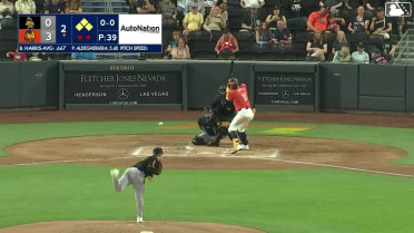 Sam Aldegheri In play, run(s) to Brett Harris