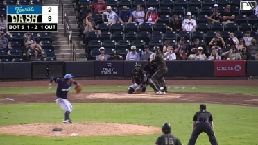 Roch Cholowsky homers (1) on a line drive to right field. Ben Hartl scores. Derek Cerda scores.