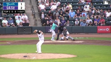 Alejandro Nunez homers (3) on a fly ball to left center field.