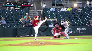Brian Holiday strikes out a career-high 12 batters